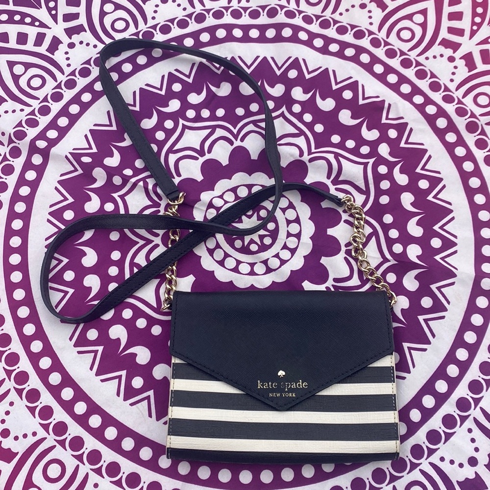 Striped Kate Spade Crossbody Purse
